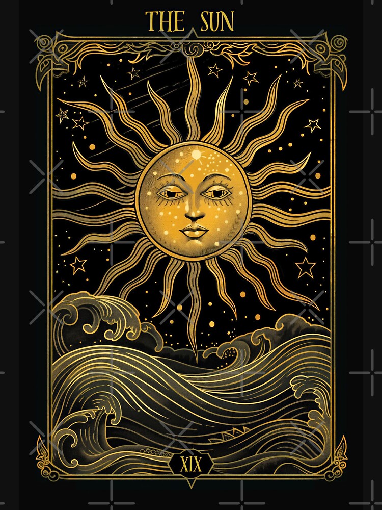 XIX The Sun Vintage Tarot Card Illustration by Thunderg1rl T-Shirts, Hoodie, Sweatshirt | BlankRebels.com (Image 3)