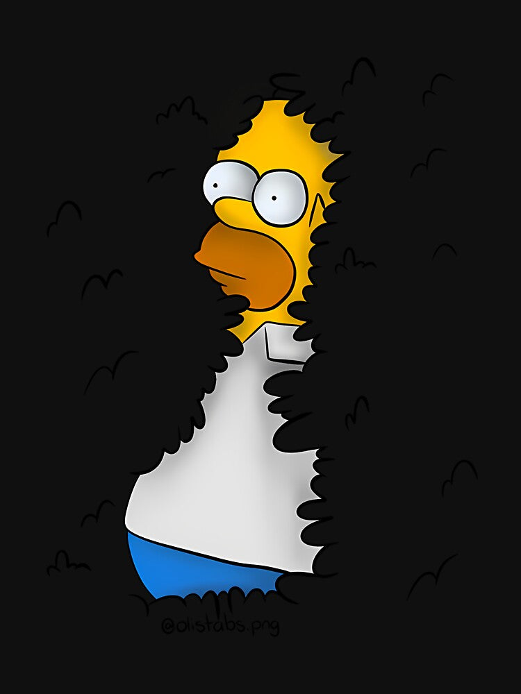 Homer In The Bushes by TRUJILLOSIMPSON