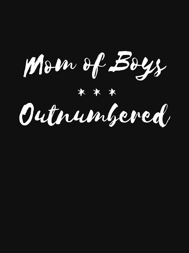 Womens Mom of Boys - Outnumbered funny humor t-shirt gift mothers by RedYolk Hoodie, Sweatshirt | BlankRebels.com (Image 3)