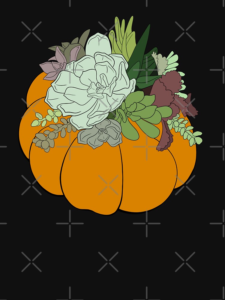 Minimalistic Orange Succulent Pumpkin by Lady-Lilac T-Shirts, Hoodie, Sweatshirt | BlankRebels.com (Image 3)