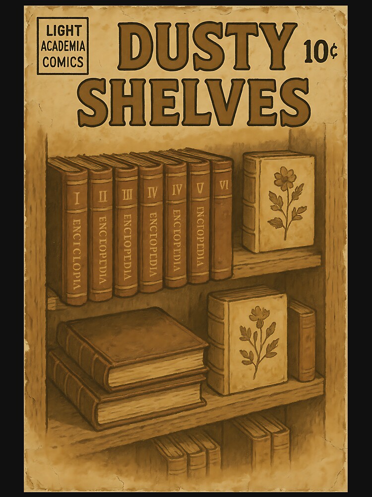 Vintage Light Academia: Dusty Shelves by bapupa T-Shirts, Hoodie, Sweatshirt | BlankRebels.com (Image 3)