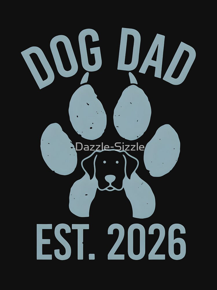 Dog Dad Est 2026 – Vintage Paw by Dazzle-Sizzle T-Shirts, Hoodie, Sweatshirt | BlankRebels.com (Image 3)