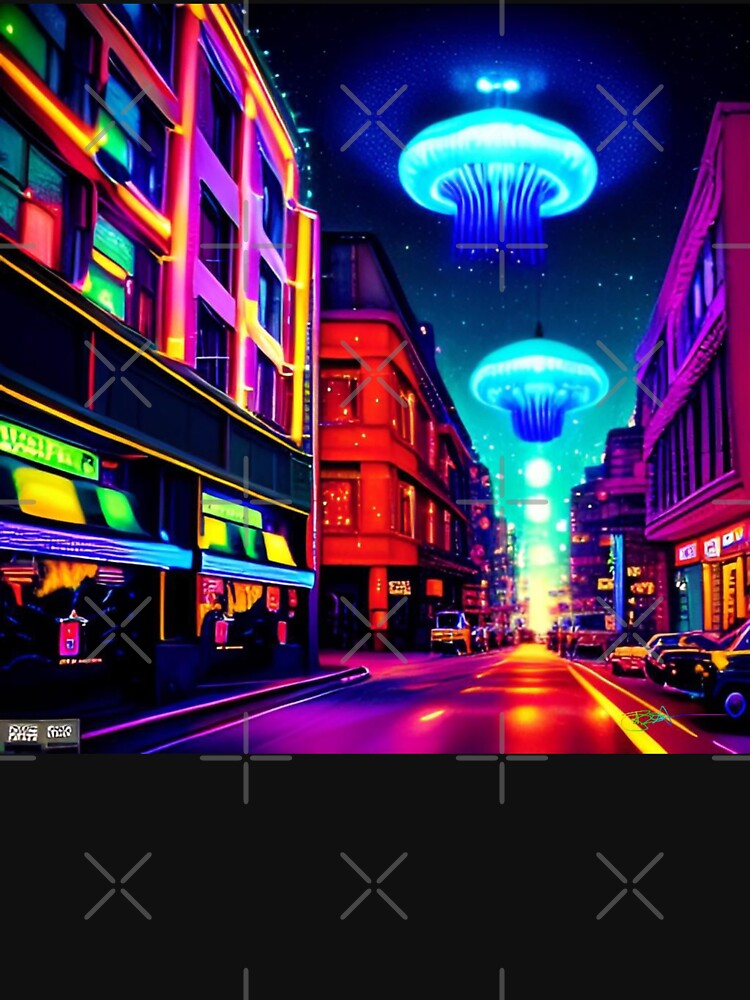 UFO Retro SciFi Dreamscapes 73 by AI Crypto Warlord T-Shirts, Hoodie, Sweatshirt | BlankRebels.com (Image 3)