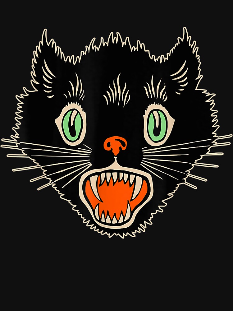 Vintage Halloween Scary Black Cat Horror Gift by LaThresRice T-Shirts, Hoodie, Sweatshirt | BlankRebels.com (Image 3)