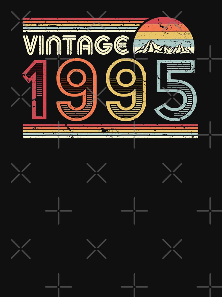 1995 Vintage Design, Birthday Gift Tee. Retro Style Product by PackAPunch Hoodie, Sweatshirt | BlankRebels.com (Image 3)