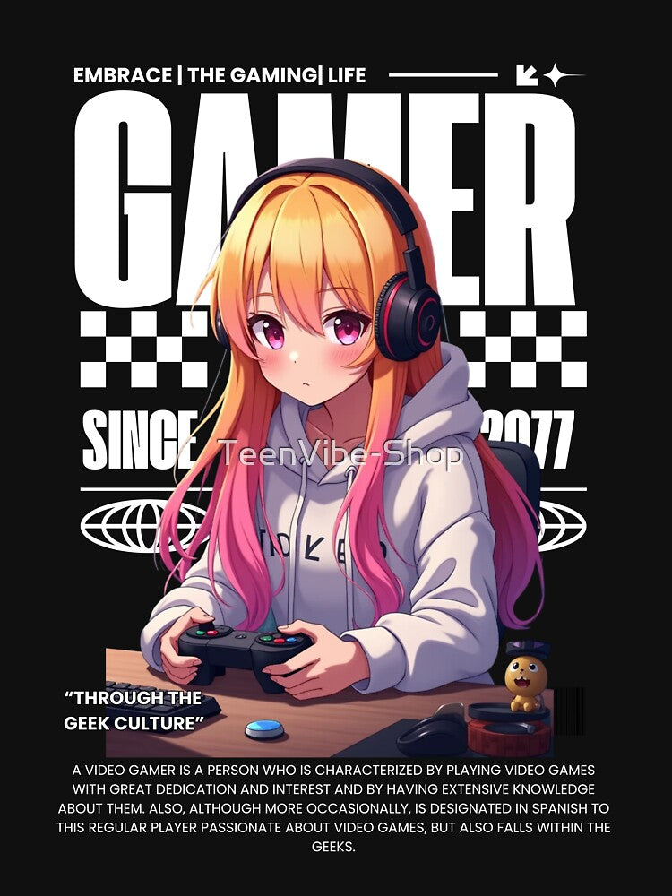 GAMER GIRL |  Anime Streetwear by TeenVibe-Shop T-Shirts, Hoodie, Sweatshirt | BlankRebels.com (Image 3)