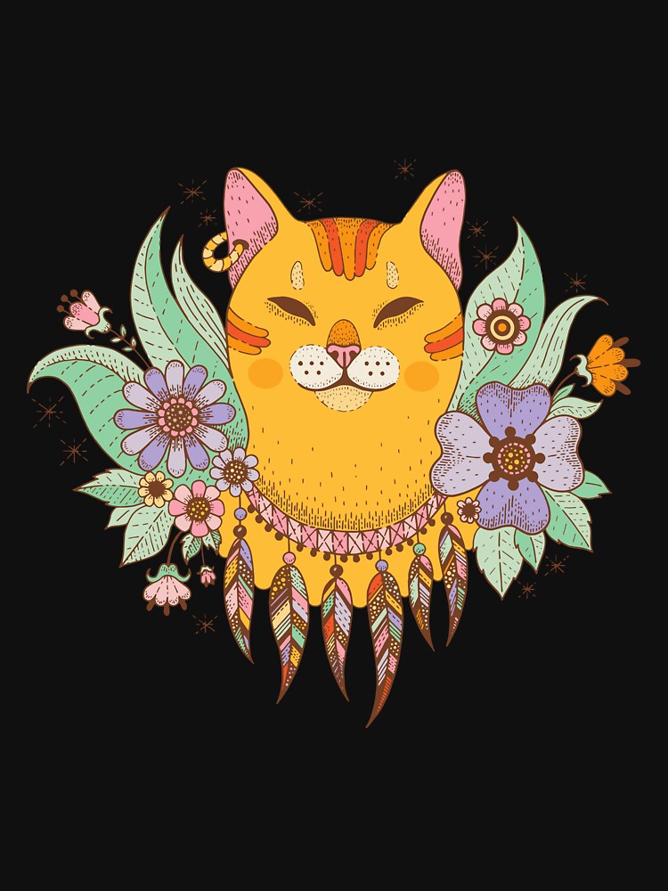 hippie cat by itswallcraft T-Shirts, Hoodie, Sweatshirt | BlankRebels.com (Image 3)