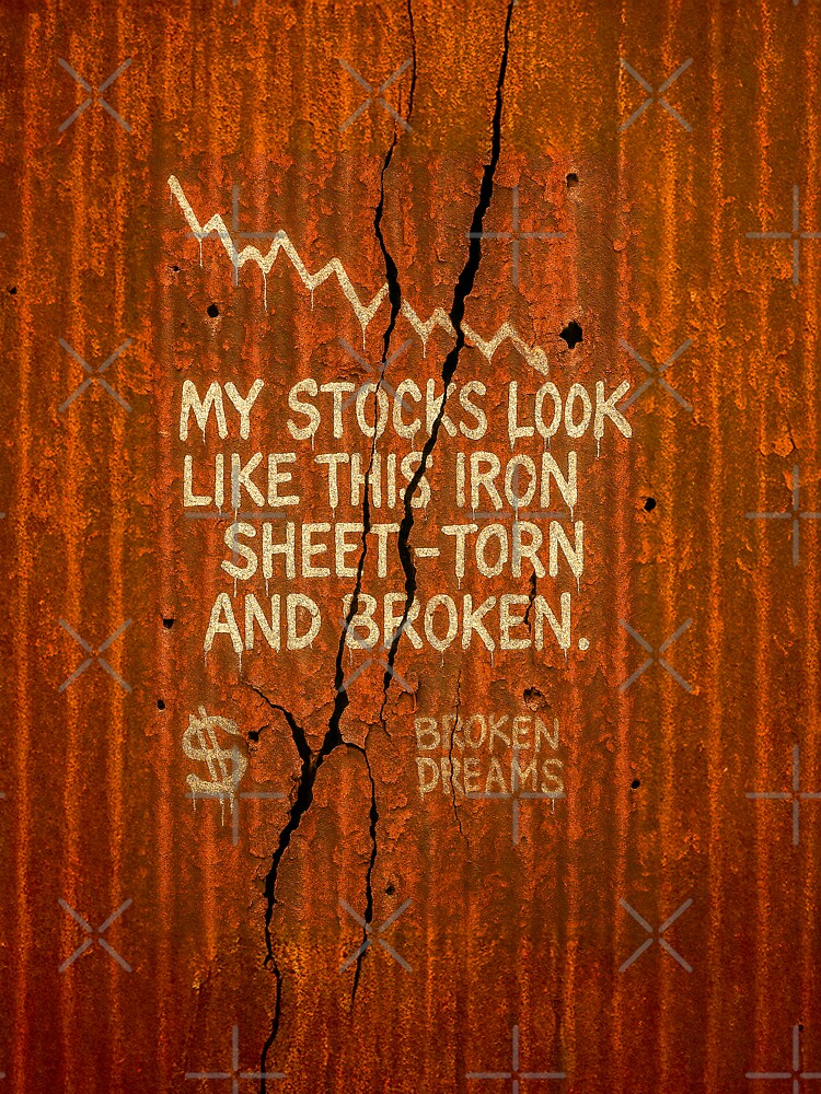 My Stocks Look Like This Torn Rusted Iron Sheet by Michael van der Hoorn T-Shirts, Hoodie, Sweatshirt (Image 3)