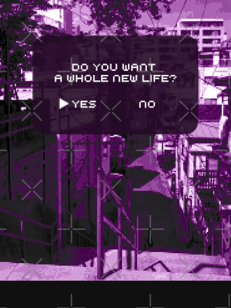 Existential Vaporwave design. Want a Whole New Life design by D-C-Designs T-Shirts, Hoodie, Sweatshirt (Image 3)