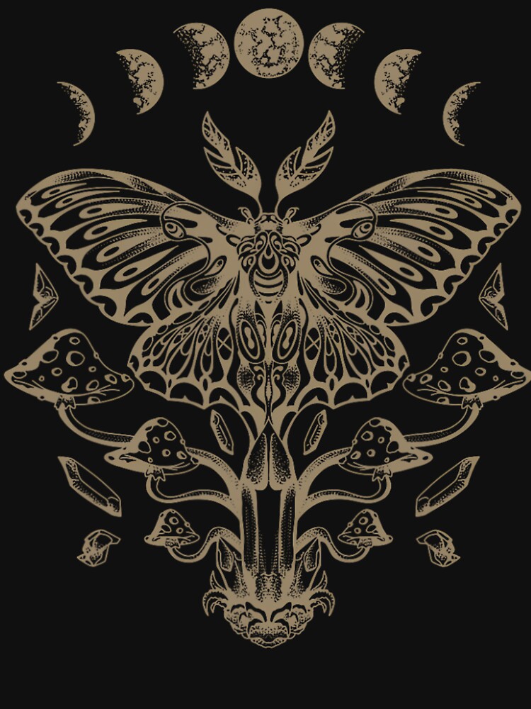 Butterfly Grunge Fairycore Aesthetic Luna Moth Mushrooms Y2K by xeomewvcwrn15 T-Shirts, Hoodie, Sweatshirt (Image 3)