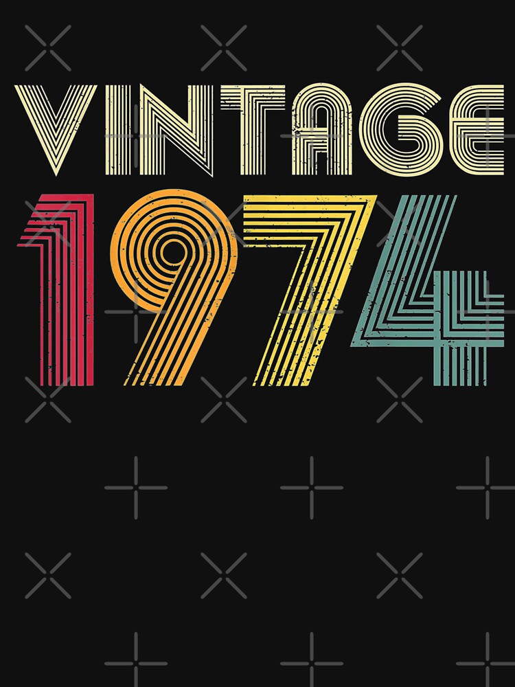 45th Birthday Gift Vintage 1974 Retro Men Women Mom Dad by CalimePiccio T-Shirts, Hoodie, Sweatshirt (Image 3)