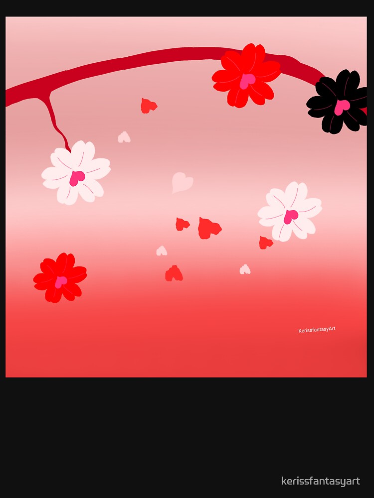 Cute flower Petals – Romantic Heart Blossom Digital Art” by kerissfantasyart T-Shirts, Hoodie, Sweatshirt (Image 3)