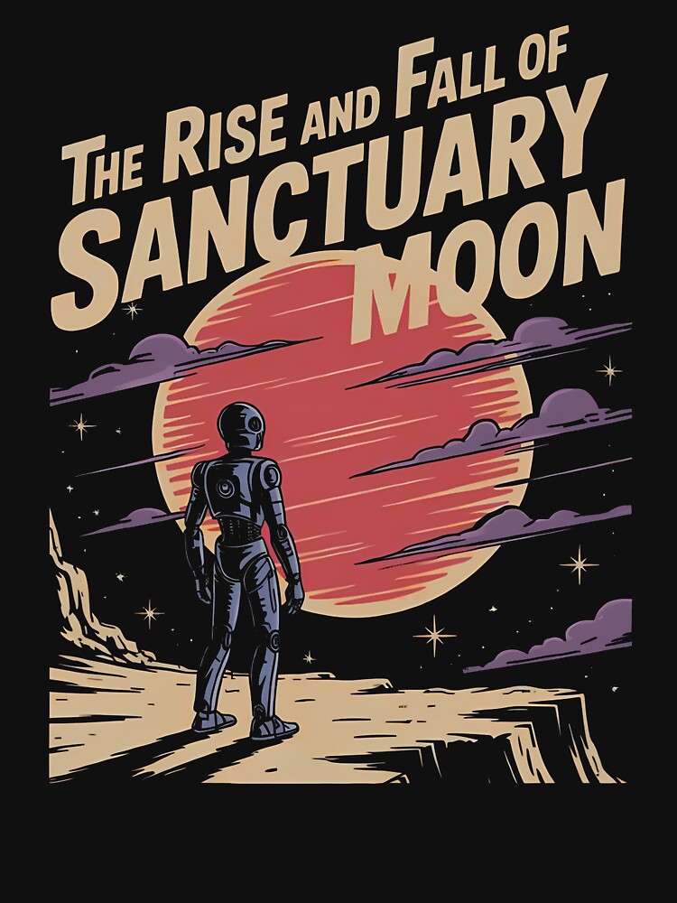 The Rise and Fall of Sanctuary Moon, Murderbot Diaries Inspired, Retro Sci-Fi Graphic by johnfitz-tee Hoodie,... (Image 3)