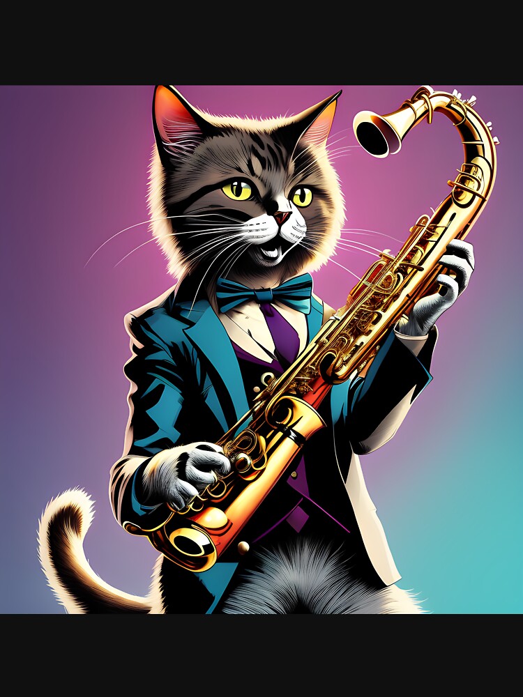 Saxophone And Dance_Funny Cat by AgataKaja