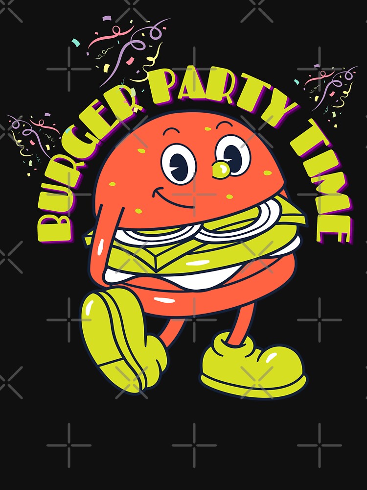 Burger Party Time - Burger Enjoying - Burger Lover by designerpriti T-Shirts, Hoodie, Sweatshirt | BlankRebels.com (Image 3)