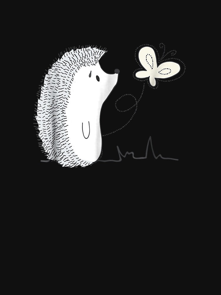 Cute Vintage Hedgehog & Butterfly Art by YolandaRoberts T-Shirts, Hoodie, Sweatshirt | BlankRebels.com (Image 3)