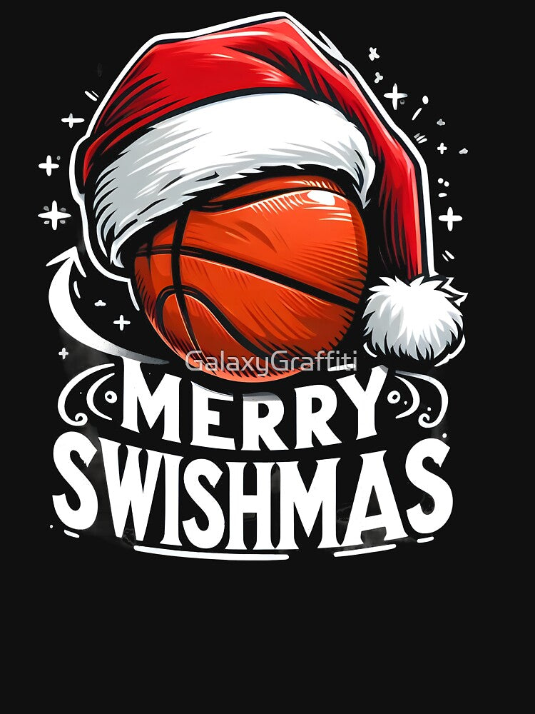 Merry Swishmas Ugly Christmas Basketball Christmas by GalaxyGraffiti T-Shirts, Hoodie, Sweatshirt | BlankRebels.com (Image 3)