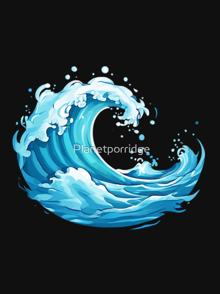 Cool Ocean Wave by Planetporridge T-Shirts, Hoodie, Sweatshirt | BlankRebels.com (Image 3)