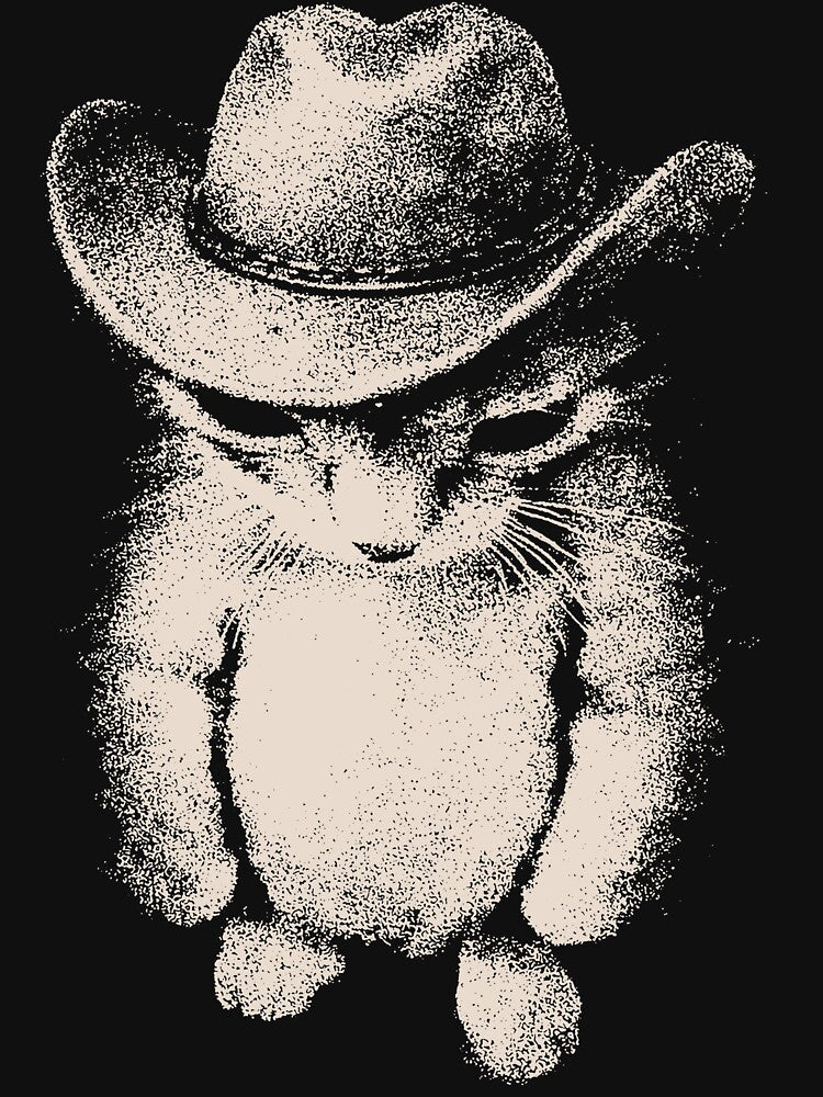 Cowboy Sad Kitten Meme Standing Cat by RandyHaskins T-Shirts, Hoodie, Sweatshirt | BlankRebels.com (Image 3)
