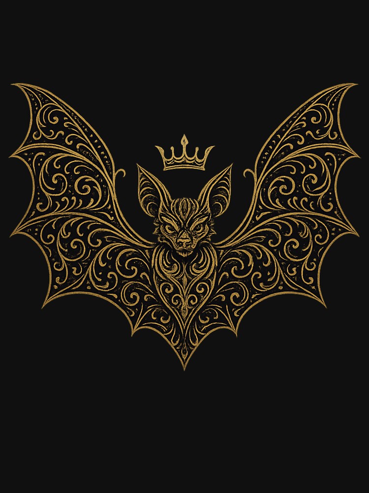 Crowned Gothic Bat – Baroque Occult Royalty by Mouraludia T-Shirts, Hoodie, Sweatshirt | BlankRebels.com (Image 3)