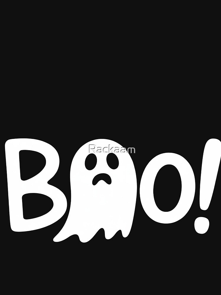 Boo Ghost Cute Halloween Scary by Rackaam T-Shirts, Hoodie, Sweatshirt | BlankRebels.com (Image 3)