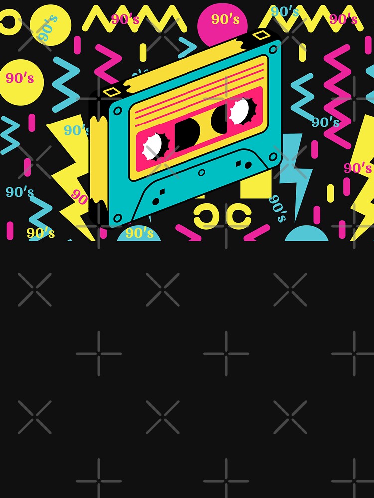 90's Retro Audio Cassette, Retro Pattern by GulQari T-Shirts, Hoodie, Sweatshirt | BlankRebels.com (Image 3)