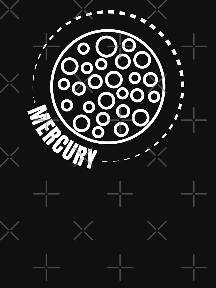 Planet Mercury (WHITE DESIGN) by EleannaInSpace T-Shirts, Hoodie, Sweatshirt | BlankRebels.com (Image 3)
