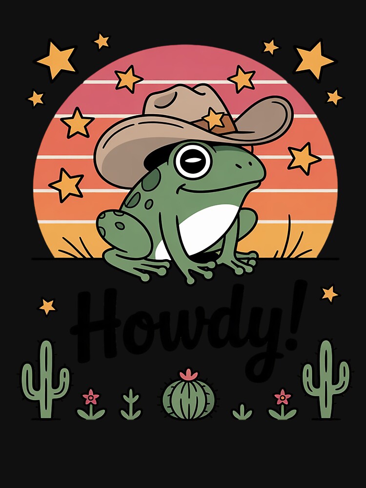 Howdy Frog, Meme Frog Funny, Frog Meme by RuthGAArt T-Shirts, Hoodie, Sweatshirt | BlankRebels.com (Image 3)