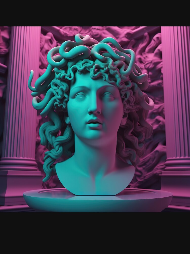 Synthwave Gorgons: Neon Whispers of Medusan Magic by Mullet Monkey T-Shirts, Hoodie, Sweatshirt | BlankRebels.com (Image 3)