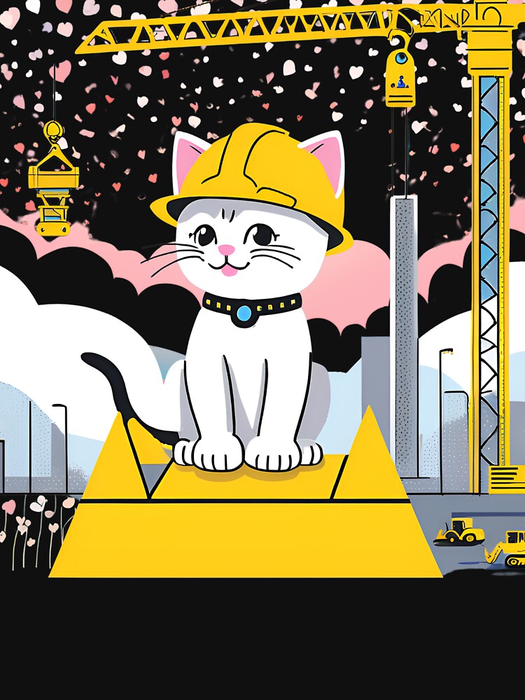Cat engineer for a woman construction engineer or construction manager by MegiSmile T-Shirts, Hoodie, Sweatshirt (Image 3)