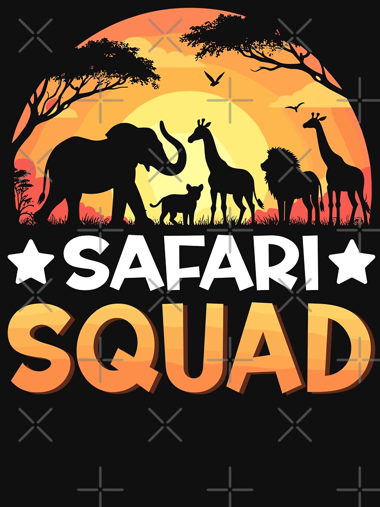 Safari Squad Animals Sunset Zoo Wildlife by MintedFresh T-Shirts, Hoodie, Sweatshirt | BlankRebels.com (Image 3)
