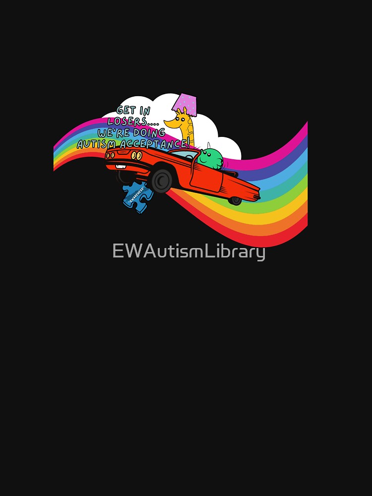 Autism Acceptance Giraffe & Narwhal by EWAutismLibrary