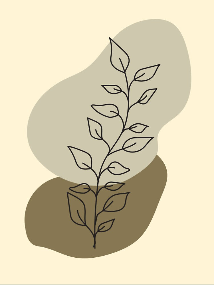 Minimalist leaf aesthetic art by MiniBooo
