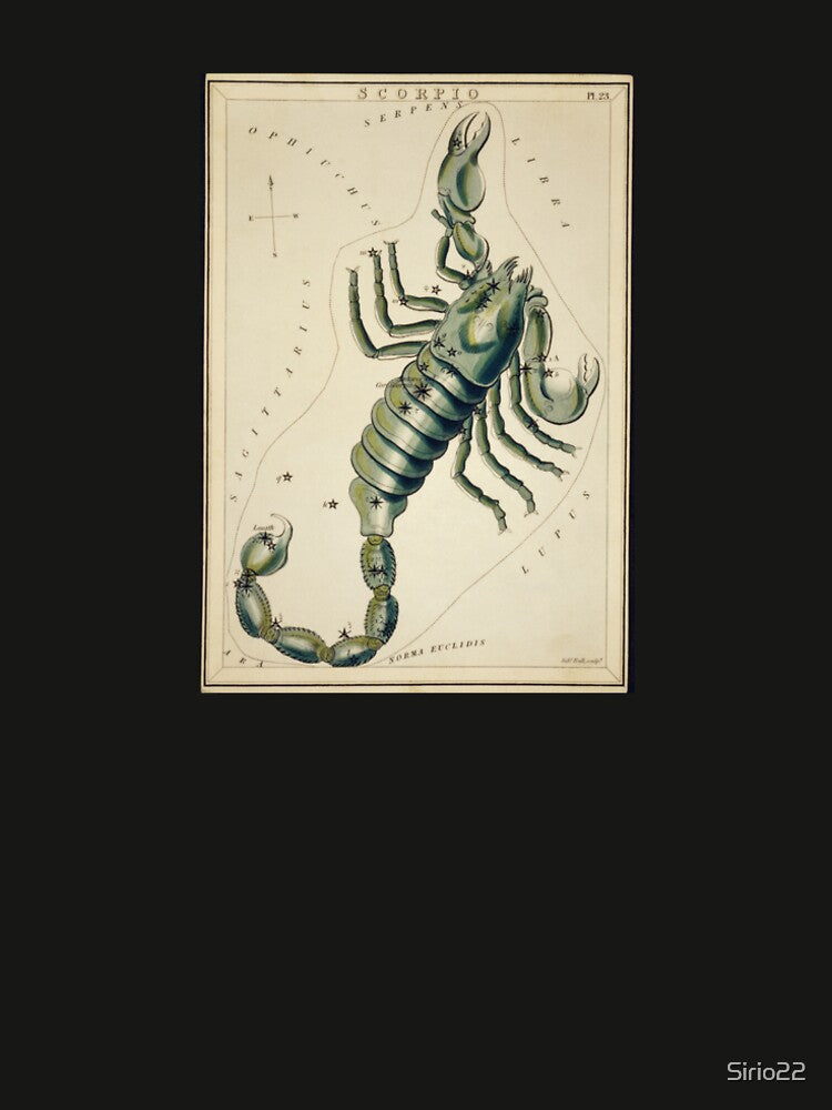 Vintage Zodiac Sign Scorpio by Sirio22 T-Shirts, Hoodie, Sweatshirt | BlankRebels.com (Image 2)