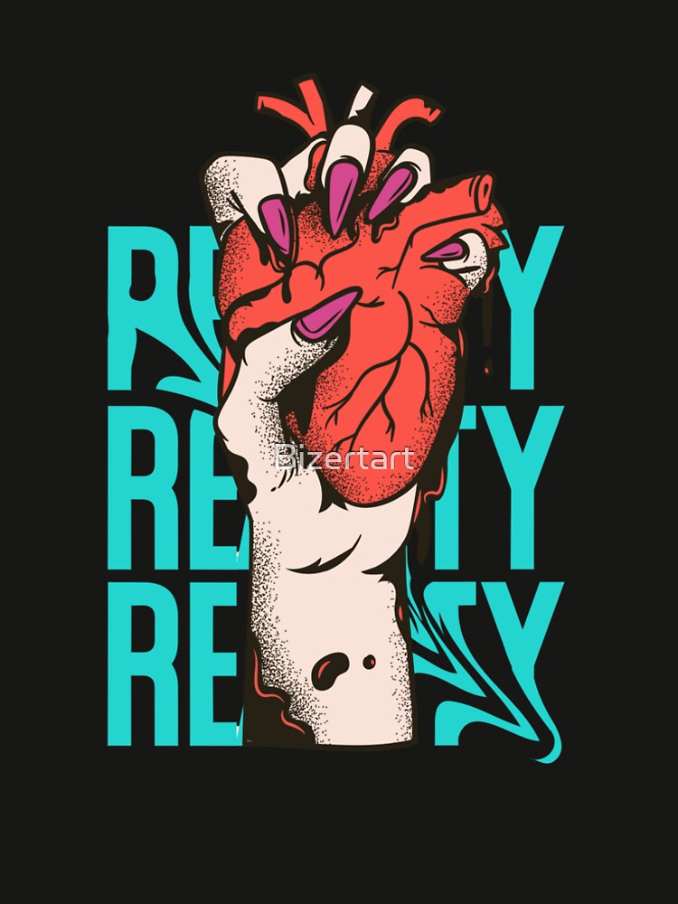 Red and blue heart streetwear design by Bizertart