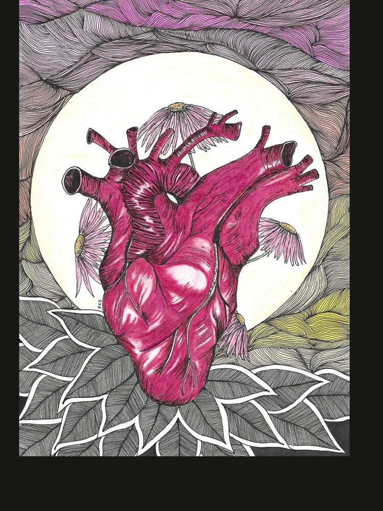 Still Heart Original Hand Drawn Artwork by Fay Smith Art T-Shirts, Hoodie, Sweatshirt | BlankRebels.com (Image 2)
