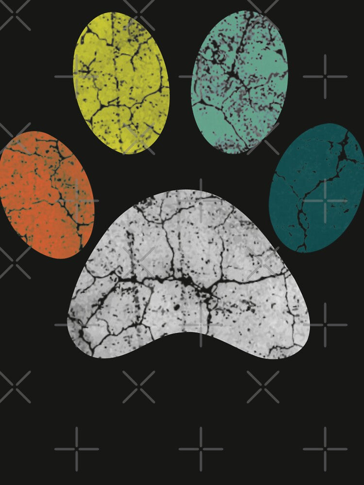 Vintage Retro Dog Paw Design by Blackpuzzle T-Shirts, Hoodie, Sweatshirt | BlankRebels.com (Image 2)