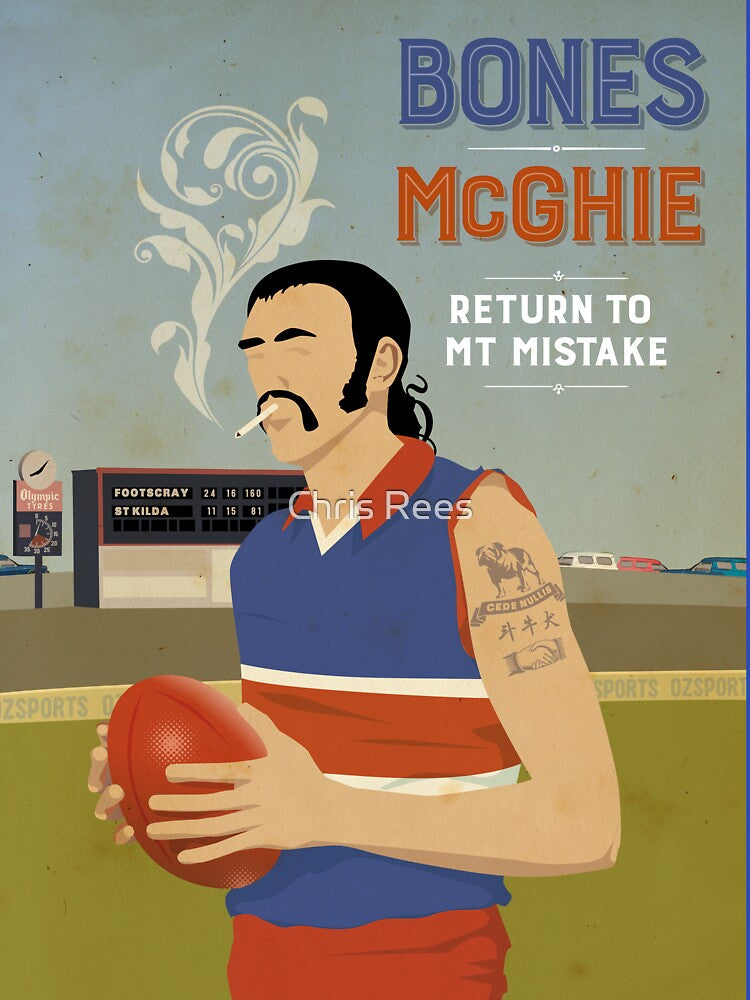 Bones McGhie - Footscray by Chris Rees T-Shirts, Hoodie, Sweatshirt | BlankRebels.com (Image 3)