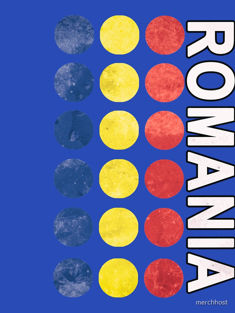 Deluxe Romania Jersey Style Distressed Flag Dots by merchhost