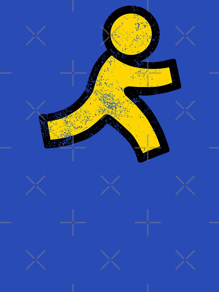 AOL Instant Messenger Distressed Logo - Defunct Messaging App - Only 90s Kids Remember - AIM - Forever Away Status - RIP by SolissDesigns