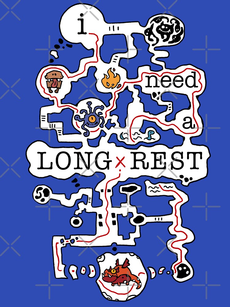 I need a long rest | (colored) | Dungeon crawling | DnD by keyvei T-Shirts, Hoodie, Sweatshirt | BlankRebels.com (Image 3)