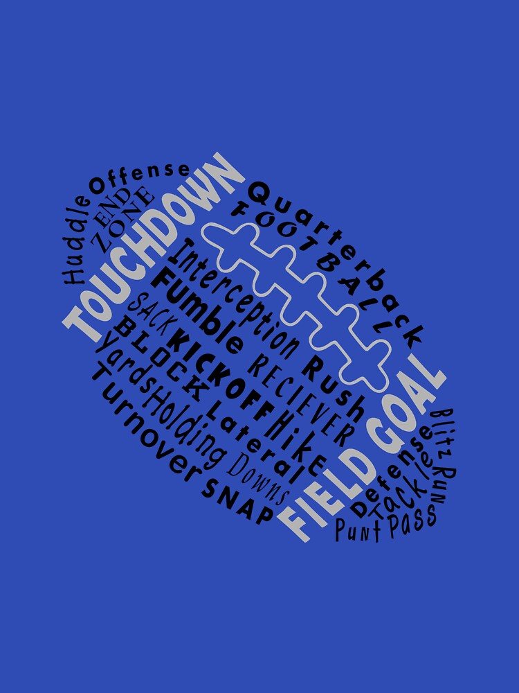 Football With Words by RhondaCav T-Shirts, Hoodie, Sweatshirt | BlankRebels.com (Image 3)