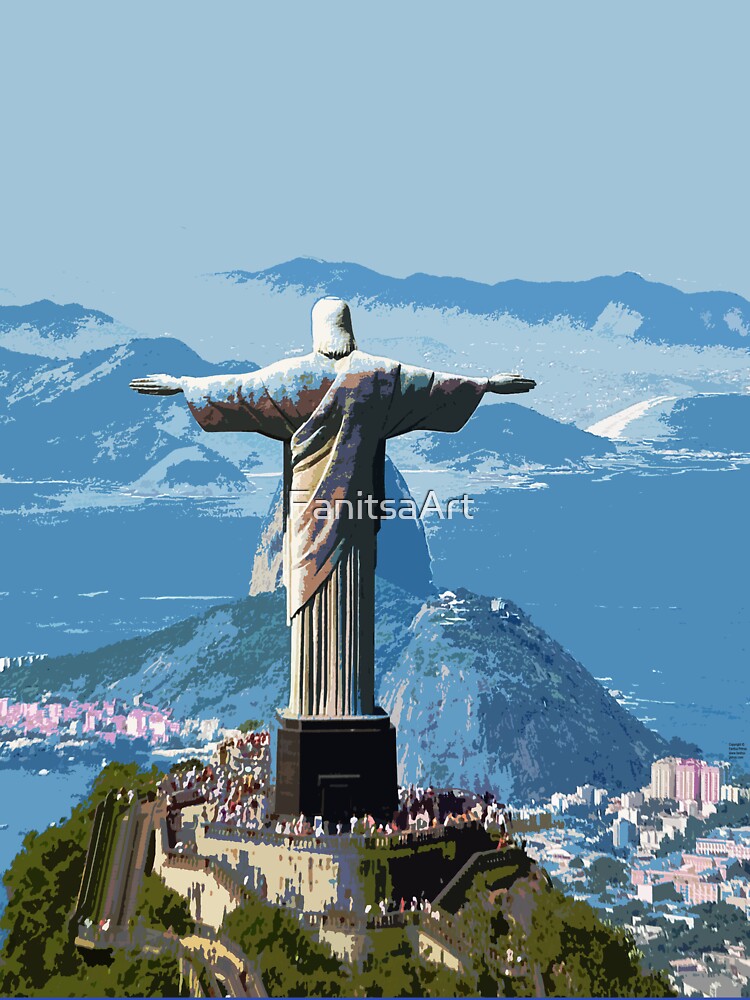 Travel Posters_Visit Rio de Janeiro_Bazil. by FanitsaArt T-Shirts, Hoodie, Sweatshirt | BlankRebels.com (Image 3)