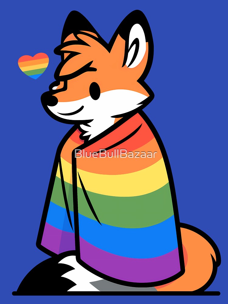Comfy Womfy Furry Pride Fox LGBTQ Rainbow by BlueBullBazaar T-Shirts, Hoodie, Sweatshirt | BlankRebels.com (Image 3)