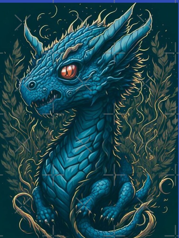 Detailed Baby Dragon Print - Dark Background by TGAL2 T-Shirts, Hoodie, Sweatshirt | BlankRebels.com (Image 3)