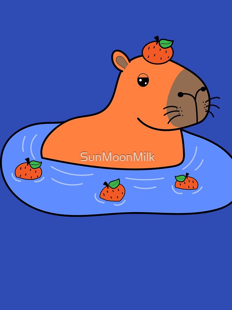 Kawaii Orange Capybara T-Shirts, Hoodie, Sweatshirt
