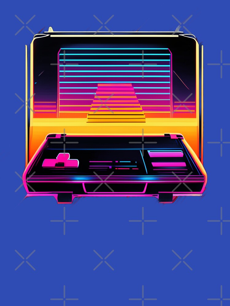Retro Gaming Nostalgia: The Iconic Gaming Console of the 80's by byaz3 T-Shirts, Hoodie, Sweatshirt (Image 3)