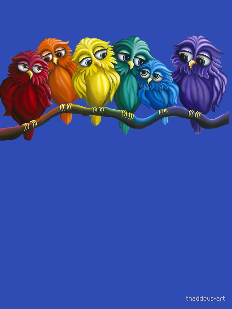 Rainbow Owls by thaddeus-art T-Shirts, Hoodie, Sweatshirt | BlankRebels.com (Image 3)