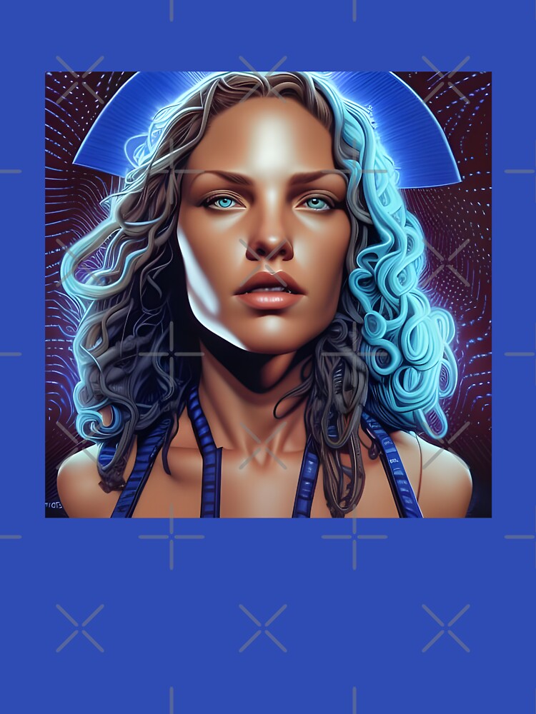 Retro Woman Superhero with blue eyes by withdiamonds T-Shirts, Hoodie, Sweatshirt | BlankRebels.com (Image 3)