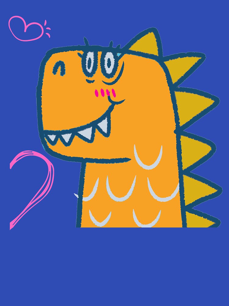 Prehistoric Love – Cool Orange Dino (His Side) by minibrainco T-Shirts, Hoodie, Sweatshirt | BlankRebels.com (Image 3)